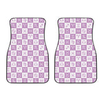 White And Purple Zodiac Signs Print Front Car Floor Mats