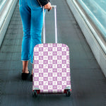 White And Purple Zodiac Signs Print Luggage Cover