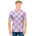 White And Purple Zodiac Signs Print Men's T-Shirt