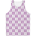 White And Purple Zodiac Signs Print Men's Tank Top
