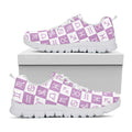 White And Purple Zodiac Signs Print White Running Shoes