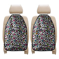 White And Rainbow Leopard Print Car Seat Organizers