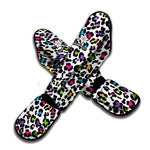 White And Rainbow Leopard Print Muay Thai Shin Guard