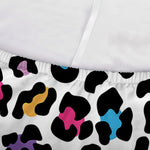 White And Rainbow Leopard Print Sofa Cover