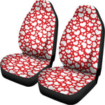 White And Red Heart Pattern Print Universal Fit Car Seat Covers