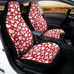 White And Red Heart Pattern Print Universal Fit Car Seat Covers