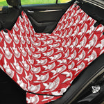 White And Red Spartan Pattern Print Pet Car Back Seat Cover