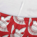 White And Red Spartan Pattern Print Sofa Cover