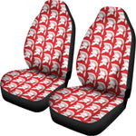 White And Red Spartan Pattern Print Universal Fit Car Seat Covers