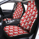 White And Red Spartan Pattern Print Universal Fit Car Seat Covers