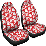 White And Red Spartan Pattern Print Universal Fit Car Seat Covers