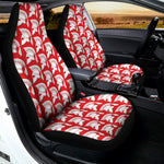 White And Red Spartan Pattern Print Universal Fit Car Seat Covers
