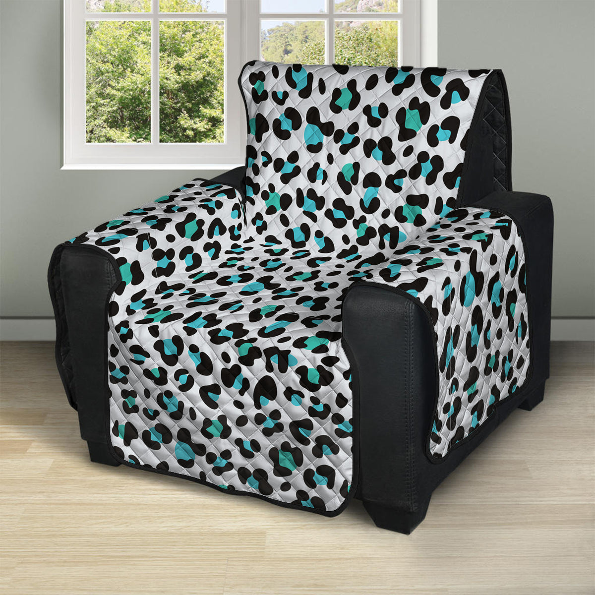 White And Teal Leopard Print Recliner Protector – GearFrost