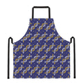 White And Yellow DNA Pattern Print Apron