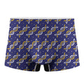 White And Yellow DNA Pattern Print Men's Boxer Briefs