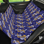 White And Yellow DNA Pattern Print Pet Car Back Seat Cover