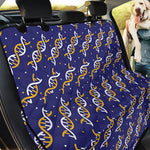 White And Yellow DNA Pattern Print Pet Car Back Seat Cover