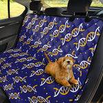 White And Yellow DNA Pattern Print Pet Car Back Seat Cover