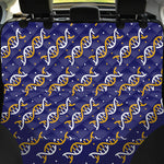 White And Yellow DNA Pattern Print Pet Car Back Seat Cover