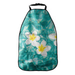 White And Yellow Plumeria In Water Print Car Seat Organizers