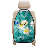 White And Yellow Plumeria In Water Print Car Seat Organizers