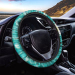 White And Yellow Plumeria In Water Print Car Steering Wheel Cover