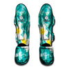 White And Yellow Plumeria In Water Print Muay Thai Shin Guard