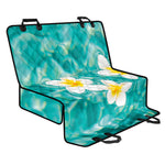 White And Yellow Plumeria In Water Print Pet Car Back Seat Cover