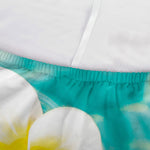 White And Yellow Plumeria In Water Print Sofa Cover