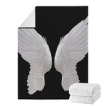 White Angel Wings Print Blanket