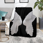 White Angel Wings Print Blanket
