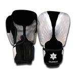 White Angel Wings Print Boxing Gloves