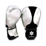 White Angel Wings Print Boxing Gloves