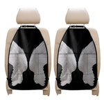 White Angel Wings Print Car Seat Organizers