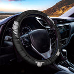 White Angel Wings Print Car Steering Wheel Cover