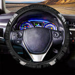 White Angel Wings Print Car Steering Wheel Cover