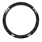 White Angel Wings Print Car Steering Wheel Cover