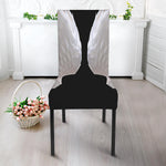 White Angel Wings Print Dining Chair Slipcover