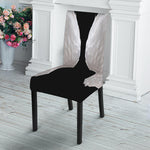 White Angel Wings Print Dining Chair Slipcover