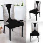 White Angel Wings Print Dining Chair Slipcover