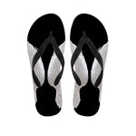 White Angel Wings Print Flip Flops