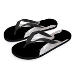 White Angel Wings Print Flip Flops