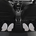 White Angel Wings Print Front and Back Car Floor Mats