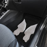 White Angel Wings Print Front and Back Car Floor Mats