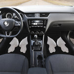 White Angel Wings Print Front Car Floor Mats