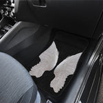 White Angel Wings Print Front Car Floor Mats