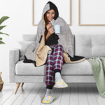 White Angel Wings Print Hooded Blanket