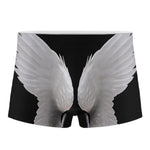 White Angel Wings Print Men's Boxer Briefs