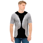 White Angel Wings Print Men's T-Shirt