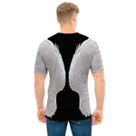 White Angel Wings Print Men's T-Shirt